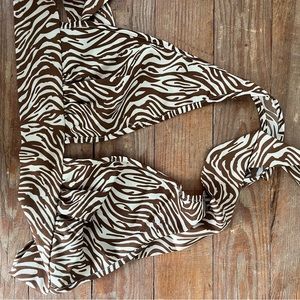 ZEBRA PRINT HALTER TOP